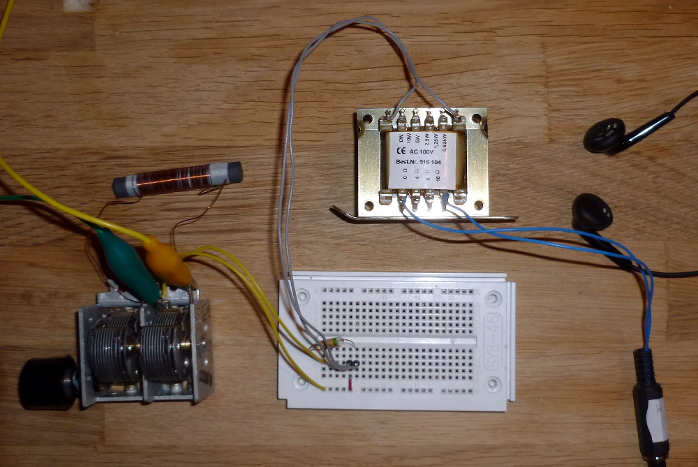 Aufbau mit Tonfrequenz-Übertrager