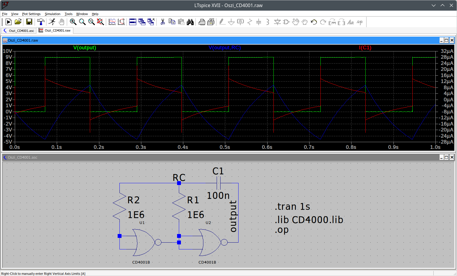 Oszillator mit V4001